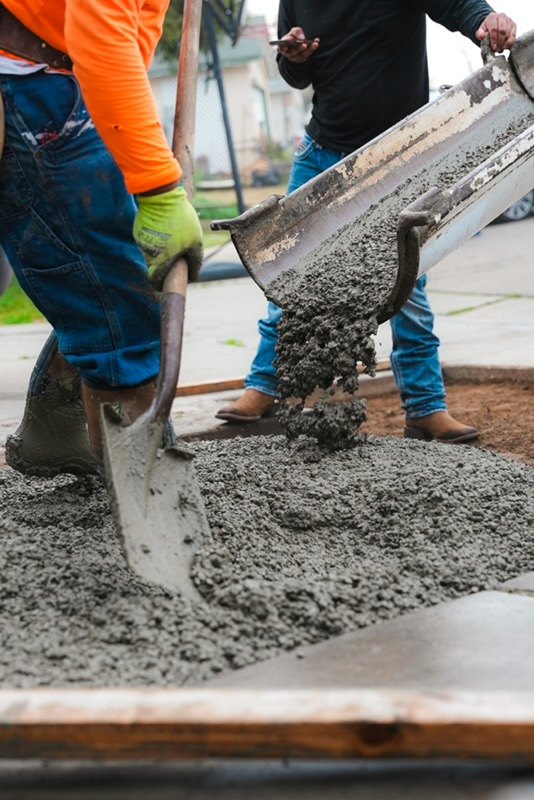 Concrete pour